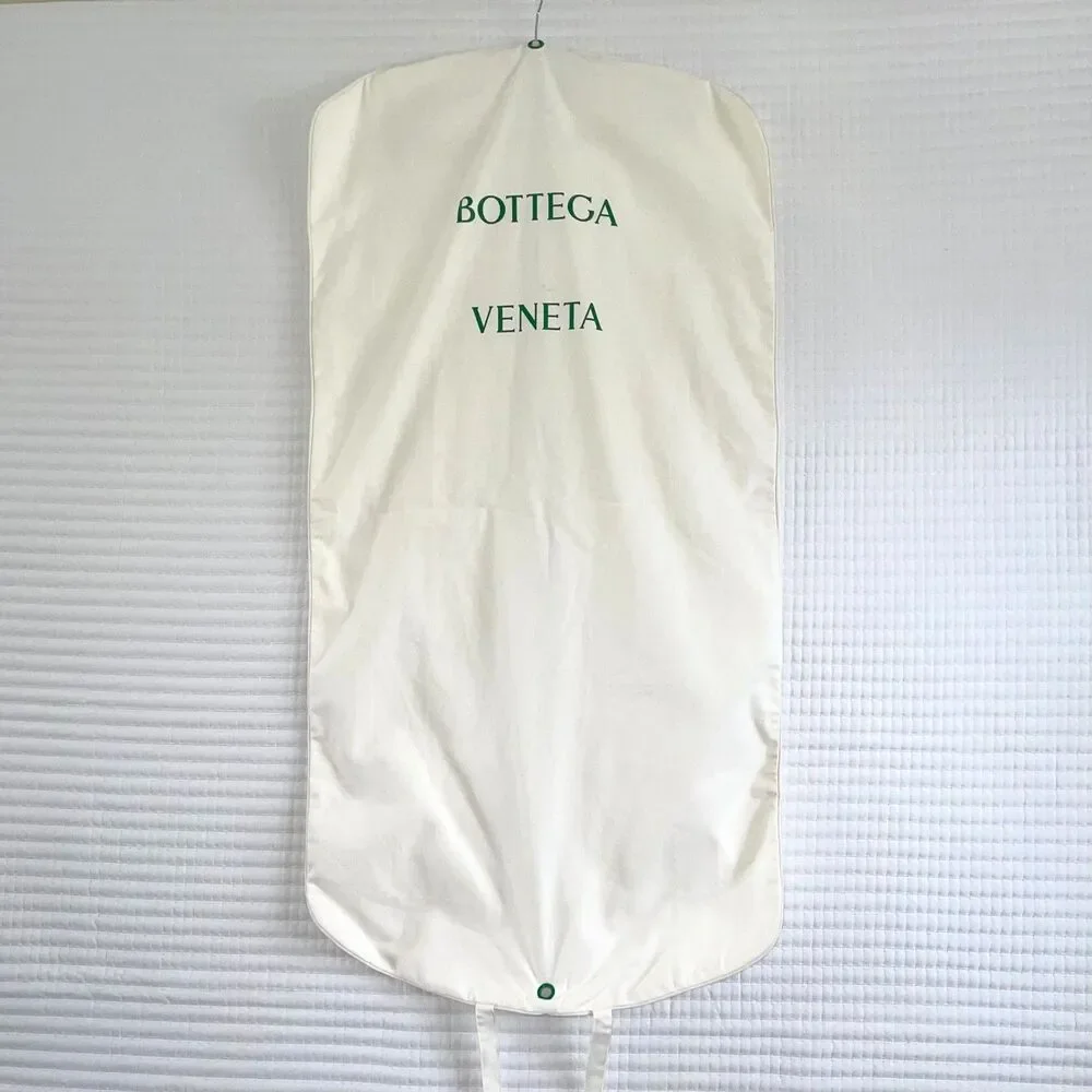Bottega Veneta Garment Bag Cream Canvas Cotton Protective Closet Storage Cover